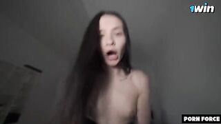 A very rough sex session for this young and brave girl, inspired by the intense styles seen in popular homemade and verified amateur videos
