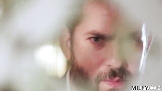 A girl has sex with a guy and she gets his huge cock