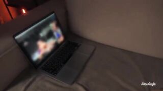 Watching porn on Pornhub made her so horny she had anal sex