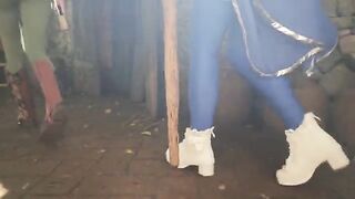 Beautiful cosplay geek girl gets fucked in doggy style