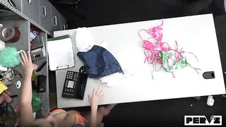 A blonde woman is fucked and she's dreaming on the table