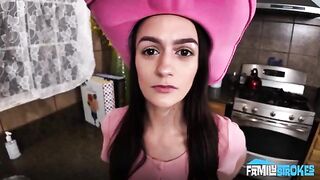 The cowgirl got a cock after her dress