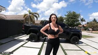 Why not have sex in the garage with a hot babe?
