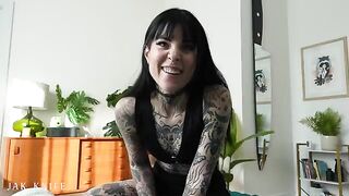 A girl masturbates with a vibrator and her stepbrother films it