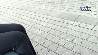 The guy shows his penis to the girl and offers her sex