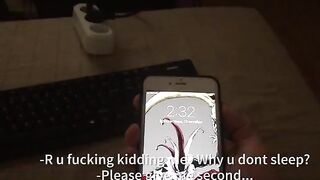 A man with a pump pushes his tongue into the girlfriend’s vagina