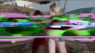 Preparation for a group sex party with two girls