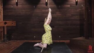The girl was tortured with a vibrator in a hardcore BDSM style