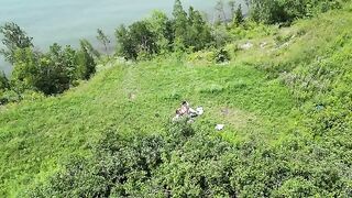 Instead of a picnic, they had sex in the field