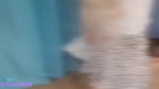 The young couple fucked on the chair in doggy style position