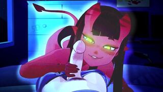 The young guy fucks with a hot witch in the cartoon
