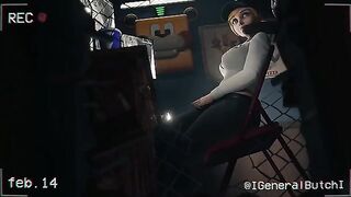 Vanessa gets fucked by a security guard in the office at Fazbear Mega Pizzaplex