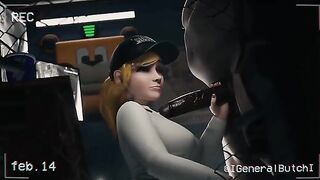 Vanessa gets fucked by a security guard in the office at Fazbear Mega Pizzaplex