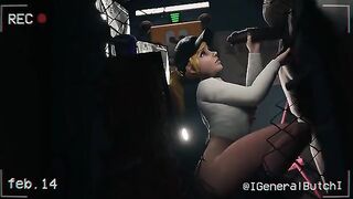 Vanessa gets fucked by a security guard in the office at Fazbear Mega Pizzaplex
