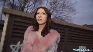 The guy took Chanel Kiss for a walk and fucked her hard in POV style