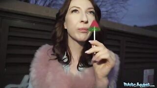 The guy took Chanel Kiss for a walk and fucked her hard in POV style