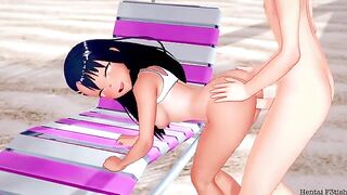 Nagatoro is about to get fucked by her senpai on the beach!