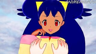 Iris from Pokémon gets her pussy railed in an intense hentai scene