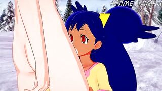 Iris from Pokémon gets her pussy railed in an intense hentai scene