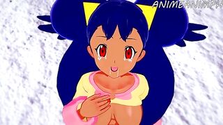 Iris from Pokémon gets her pussy railed in an intense hentai scene