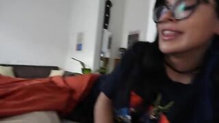 A hot sleepover surprise for the girlfriend with a huge ass