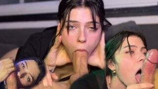 A super cute girl shows how to suck cock properly