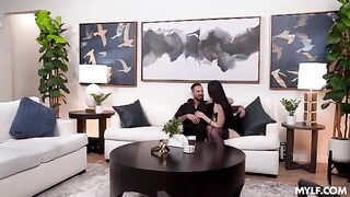 A young beauty has a passionate threesome with two men