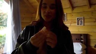 The girl with the trump cards came to the couple's house for anal sex