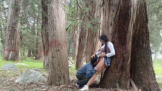 In the forest, every woman agrees to have her pussy licked by a pervert old man
