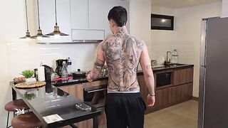 The coffee got cold while the MILF finished with a passionate finale