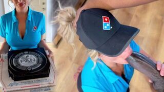 Bigger the pizza, the better for this girl