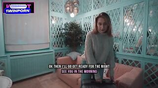 The step mom is so hot, she’s begging for sex in the hotel room