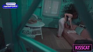 The step mom is so hot, she’s begging for sex in the hotel room