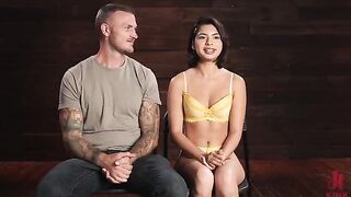 She was tied up and submitted completely to the guy's will