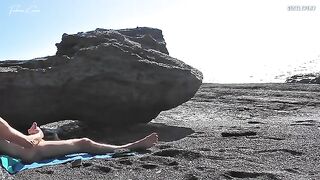 Nude on the beach, I'll masturbate and you jerk off