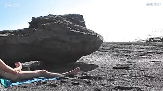 Nude on the beach, I'll masturbate and you jerk off