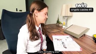 My stepsister offered to help me with my homework in a steamy scene