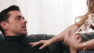 You can turn it up louder in the back - a hot brunette scene