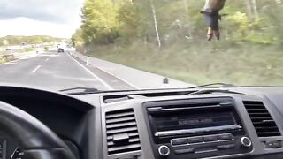 The guy fucks sexy Latina in the car, an amazing view