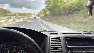 The guy fucks sexy Latina in the car, an amazing view