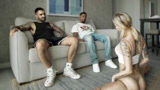 Who will be the first to claim the pussy in this steamy cuckold scene?
