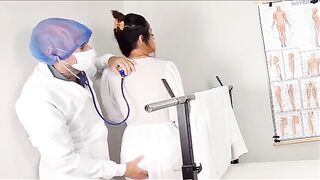 The man gave his place to another when he saw a sexy doctor examining a naked patient