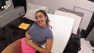 The guy fucked his stepdaughter in the pussy face to face - a classic scene