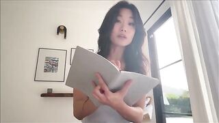 Asian step sister shares her bed for a therapy session