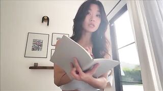 Asian step sister shares her bed for a therapy session