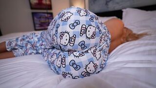 A stepmom helps her stepson with his early morning urges in a taboo scenario