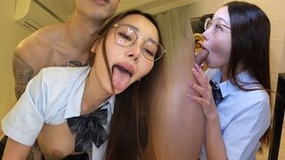 Pretty Japanese schoolgirl gets fucked hard by her stepbrother