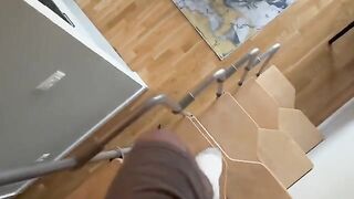 A cute girl has sex with her new boyfriend in POV style