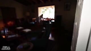 Our grandparents are at the cottage, we're having fun in the bedroom