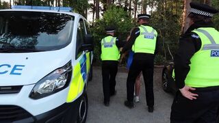 Lily Phillips was arrested for flashing, but the cop released her after a blowjob